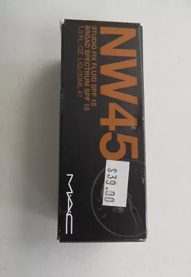 New! M.A.C. STUDIO FIX Fluid 24HR SPF 15 Full Coverage Matte Foundation MAC NW45 • $22.95