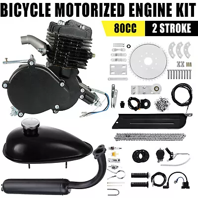 2.5KW 80cc Bicycle Engine Full Kit Bike Motorized 2 Stroke Gas Motor 45 Km/h • $96.95