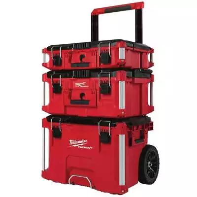 Milwaukee PACKOUT 3pc Tool Box Kit Model PACKOU IP65 Rated Weather Seals New • $299.99