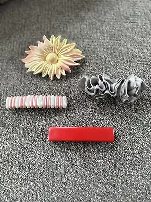 Vintage Hair Barrettes Lot Of 4 - All Made In France • $7.99