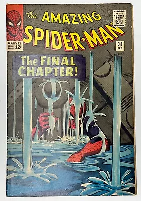 AMAZING SPIDER-MAN #33 VG+ 1966 App Of Dr. Curt Connors 1966 Marvel Comics • $245