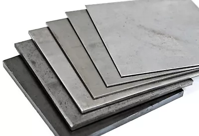 MILD STEEL SHEET METAL SQUARE PLATE PANEL 0.8/1/1.5/2/3/4/6mm THICK CUT SIZE • $4.04