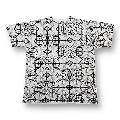 Vtg 90s MC Escher All Over Print Art Tee T-Shirt Andazia XL Kaleidoscope Skulls • $399