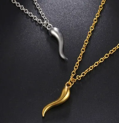 Vintage Talisman Good Luck Italian Horn Pendant Lucky Necklace For Men And Women • $9.89