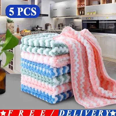 £3.92 • Buy 5PCS  Towel Cleaning - Microfiber Cleaning Rag 2022 NEW ARRIVAL 25*25CM