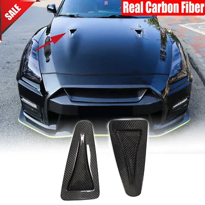 For Nissan GTR R35 2008-20 Real Carbon Bonnet Hood Vent Scoops Air Intake Ducts • $151.99