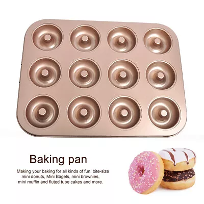 DIY Doughnut Non Stick Tray Cake Cavity Donut Baking Pan Muffin Carbon Steel • $26.25