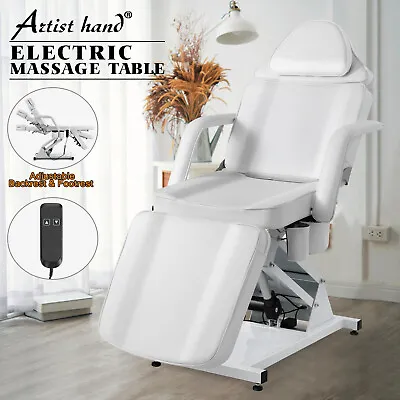 White Electric Facial Bed Massage Table Tattoo Chair BeautySalon W/RemoteControl • $383.99