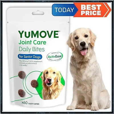 YuMOVE Daily Bites For Senior Dogs Joint Supplement Older Stiff Dogs 60 Chews • £17.99