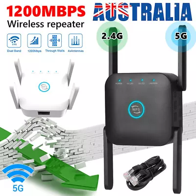 1200Mbps Dual Band Wifi Extender Repeater Internet Range Booster Wireless Router • $33.95