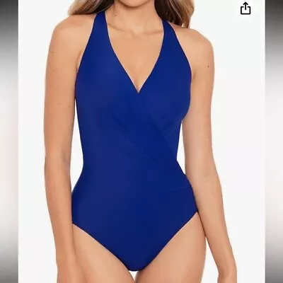 NWT MiracleSuit Women’s Swimwear Wrapsody Tummy Control Soft Cup One Piece • $102