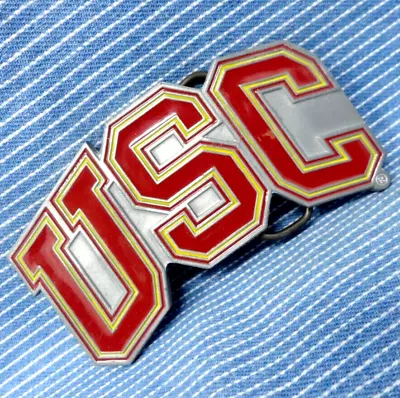 USC Trojans Belt Buckle NCAA Football Fanwear Vtg Great American Product .PCB572 • $25.99