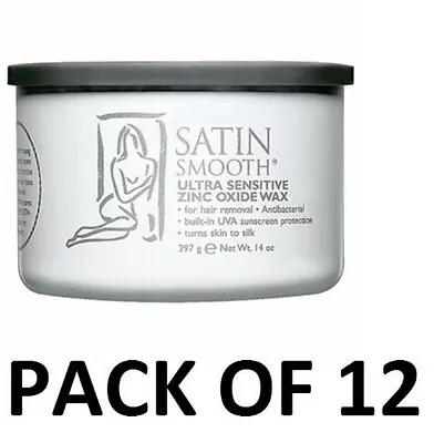 Satin Smooth Ultra Sensitive Zinc Oxide Wax 14 Oz. Pack Of 12 • $148.99