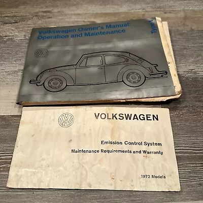 1972 Vw Beetle Owners  Manual Handbook VW Beetle + Convertible • $125