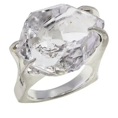 Herkimer Mines Sterling Silver  Diamond  Quartz  Mambo  Ring Size 8 • £177.57