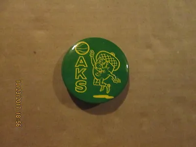 ABA Oakland Oaks Vintage Defunct Circa 1967-68 Logo Basketball Pinback Button • $40