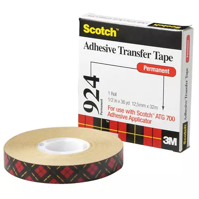 £34.49 • Buy 3M™ Scotch® 924 ATG™ Transfer Tape 12mm X 55m