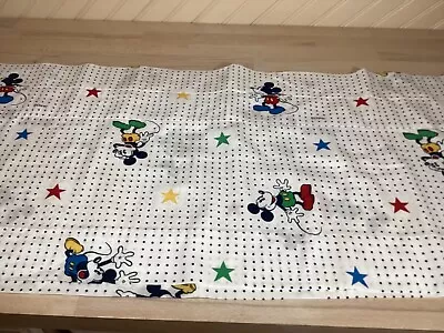 Mickey Mouse 2 Window Valance Treatments Polka Dots Stars 80 X 14 Disney USA • $9