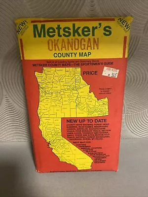 Vintage Metsker's Map Of Okanogan County Washington WA • $10