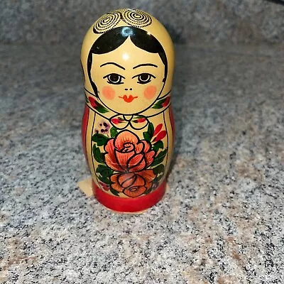 Vintage 1992 Set Of 4 Russian Nesting Dolls With Paper Stamp From Russia • $12