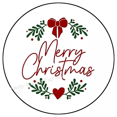 Merry Christmas Fir Envelope Seals Labels Stickers Party Favors • $1.99