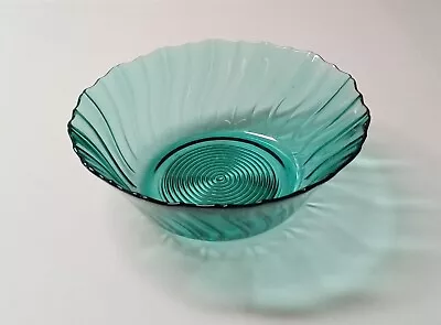 VTG Jeannette Ultramarine Swirl Blue Green 9  Serving Bowl • $21