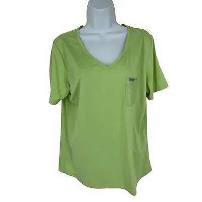 Columbia V-Neck PFG Monogram Pocket T-Shirt Women's Size M • $14.99