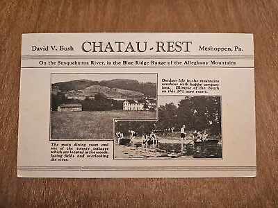 Postcard PA Pennsylvania Meshoppen Wyoming County Chatau Rest Resort Hotel • $2.99