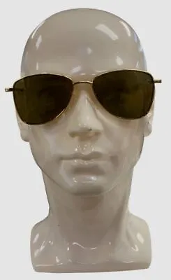 $325 Dries Van Noten X Linda Farrow Men's Gold Sunglasses Shades Size 54-16-140 • $104.38