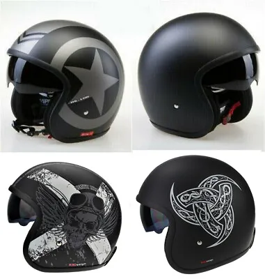 Viper Rs-v06 Open Face Jet Scooter Motorcycle Retro Helmet Mod Target Vespa • $80.76