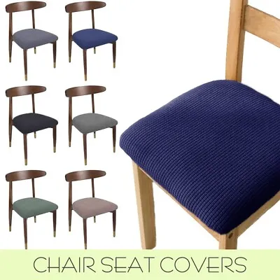 $7.49 • Buy Stretch Dining Room Chair Seat Covers Jacquard Removable Washable Slipcover AU