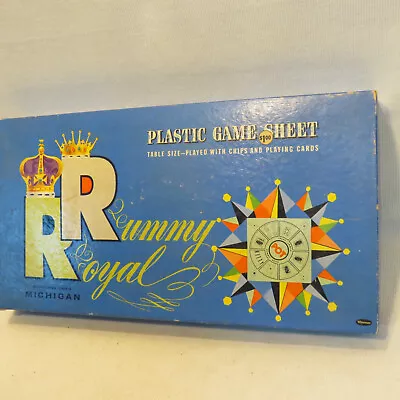 VINTAGE Rummy Royal Game Sheet MAT/Cards/Chips/Instructions Whitman Michigan • $28.85