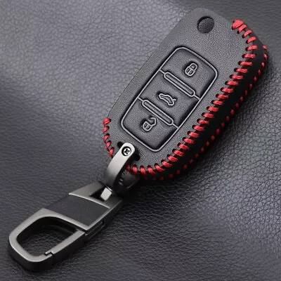 Leather Key Cover For VW Golf Jetta MK6 Tiguan Bora Passat MK5 POLO Skoda SEAT • $12.62