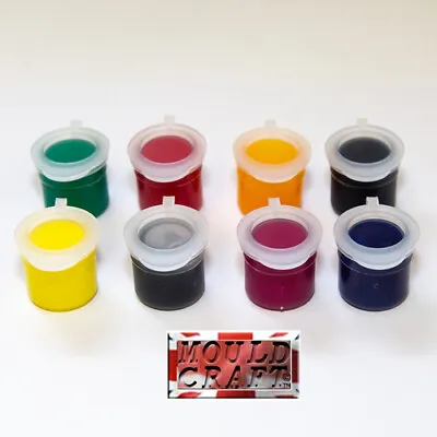 MOULDCRAFT POLYESTER  PIGMENTS  SAMPLE POTS FOR RESIN And GELCOATS / TOPCOATS • £2.99