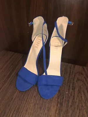 Tiara Los Angeles Women Ankle Wrap Pump BLUE Size 10 • $15