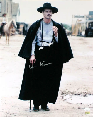 $199 • Buy Val Kilmer Autographed Tombstone 16x20 W/Cane Photo -JSA *Silver