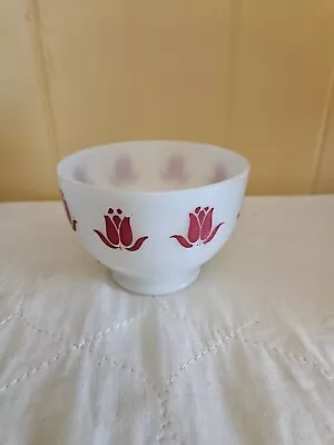 VTG Fire King Red Tulip Cottage Cheese Bowl • $25