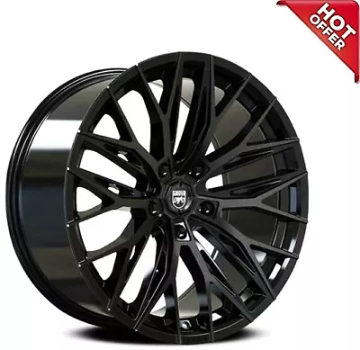 4RIMS 20inch Staggered Lexani Wheels Aries Gloss Black Rims(S5) • $1619