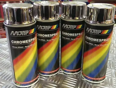 Motip Chrome Foil Mirror Metallic Effect Spray Paint Diy Car Aerosol 400ml • £10.70