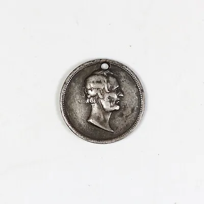 $3.25 • Buy (1869) Abraham Lincoln / Broken Column 18.5mm Silver Medal - Julian-PR-38 Holed