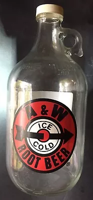 A&W Root Beer 1/2  Gallon Glass Jug  Unusual Find!!! • $45.99