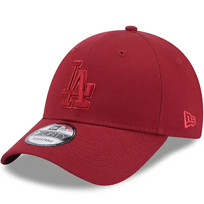 New Era Adults Los Angeles Dodgers Team Outline 9FORTY Baseball Cap - Cardinal • £22.95