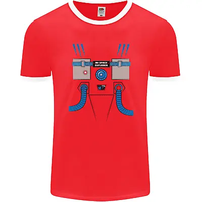 Astronaut Fancy Dress Costume Mens Ringer T-Shirt FotL • £8.99