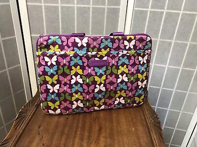 Vera BradleyComputer Bag Laptop Sleeve With Butterfly Print Interior Lining.! • $22