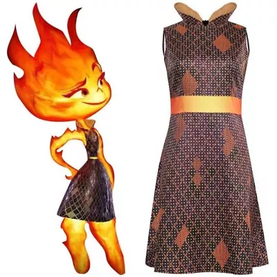 Dress Ember Elemental Cosplay Costume Halloween Carnival Party Disguise Costume • $34.06