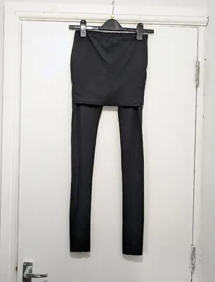 £20 • Buy AllSaints Raffi Black Attached Skirt Leggings Cotton Modal Blend Size Small 