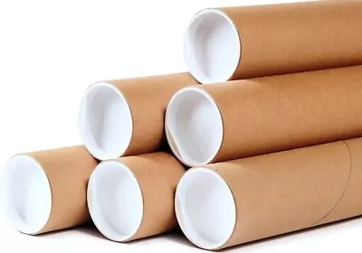 10 - 2  X 15  Round Cardboard Shipping Mailing Tube Tubes With End Caps • $28.15