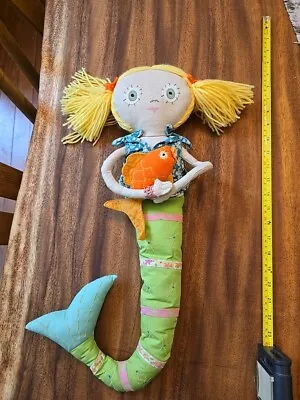 Pottery Barn Kids Blonde Mermaid Doll With Posable Arms Fish 2008 • $3.58