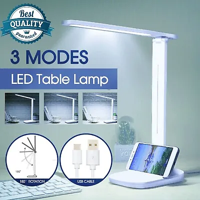 Touch LED Desk Lamp Bedside Study Reading Table Light USB Ports  Dimmable AU • $20.99