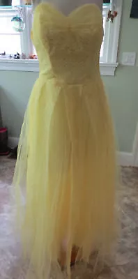 Beautiful 1954 Custom Made Miller & Rhoads Yellow Prom Formal Dress • $80
